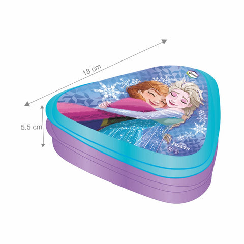 GLUMAN Triangle Lunch Box Frozen 35700 | 600ml Kids Lunchbox with Sauce Container GLUMAN Triangle Lunch Box Frozen 35700 | 600ml Kids Lunchbox with Sauce Container