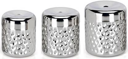 Semora Stainless Steel Tea Coffee & Sugar Container - 250 ml, 300 ml, 500 ml  (Pack of 3, Silver)