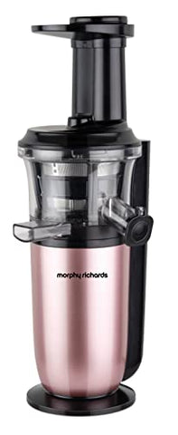 Morphy Richards Kenzo Cold Press Slow Juicer, 150 Watts Powerful Dc Motor, 60 Rpm Speed, With Stainless Steel Filter And Rev Button, Rose Gold, 150 Watts
