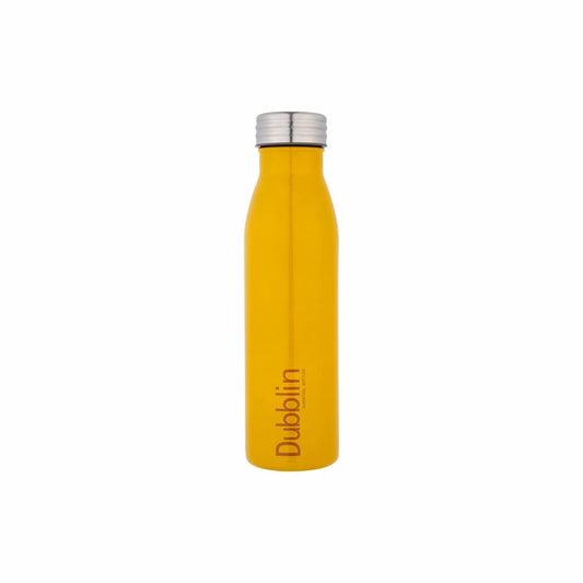 Dubblin Season Stainless Steel Fridge Water Bottle 750ml – BPA Free, Leak-Proof, Yellow