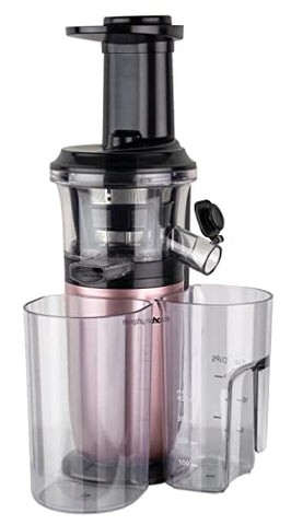 Morphy Richards Kenzo Cold Press Slow Juicer, 150 Watts Powerful Dc Motor, 60 Rpm Speed, With Stainless Steel Filter And Rev Button, Rose Gold, 150 Watts