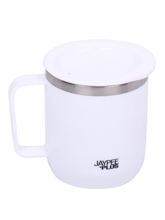 Jaypee Plus KOFE Insulated Cofee Mug Unbreakable Insulated Stainless Steel Tea Cup, Coffee Mug Milk Mug White 300 ml