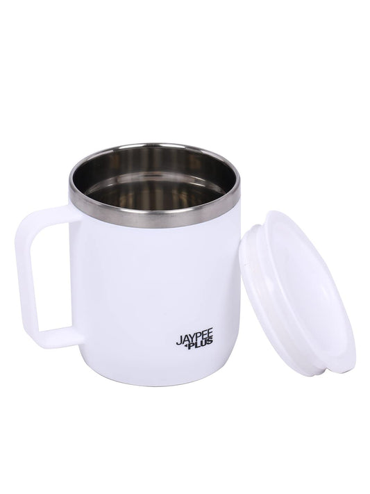 Jaypee Plus KOFE Insulated Cofee Mug Unbreakable Insulated Stainless Steel Tea Cup, Coffee Mug Milk Mug White 300 ml