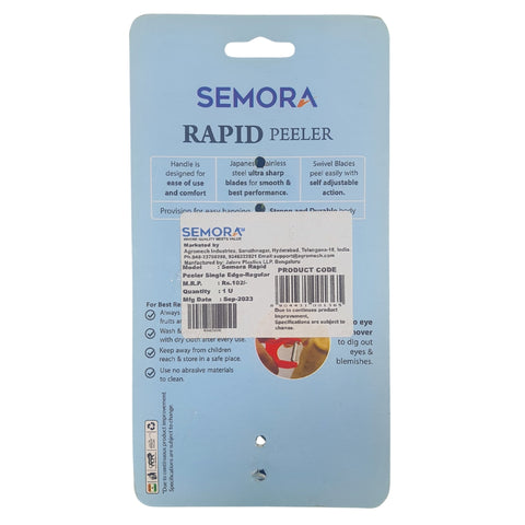 Semora Rapid Peeler | Stainless Steel Sharp Blades for Vegetables & Fruits Semora Rapid Peeler | Stainless Steel Sharp Blades for Vegetables & Fruits