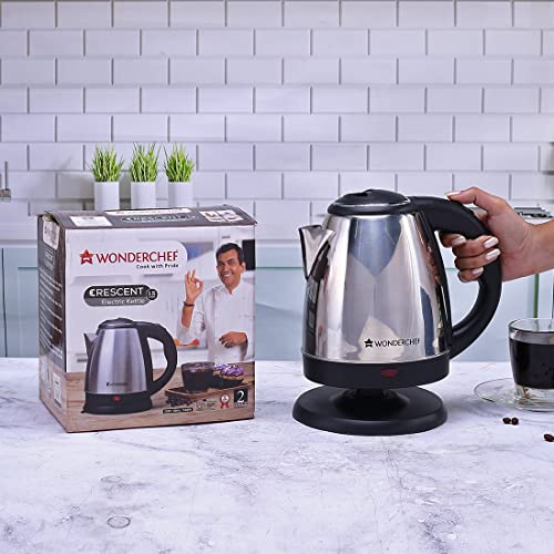 Wonderchef Crescent Electric Kettle 1.5L – Fast Boil Kettle with Auto Shut-Off & 2 Years Warranty