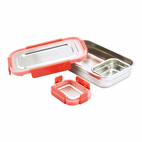 DUBBLIN Dineout Sr. Stainless Steel Lunch Box Insulated Airtight Spill Proof, sabzi Container Inside, 1000 ml, Pink DUBBLIN Dineout Sr. Stainless Steel Lunch Box Insulated Airtight Spill Proof, sabzi Container Inside, 1000 ml, Pink