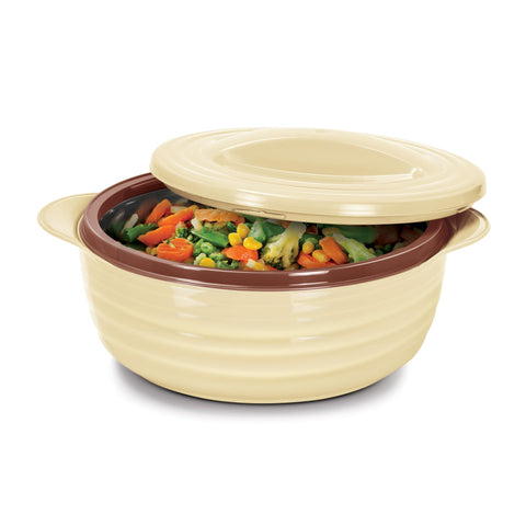 MILTON Aspire 1000 Serving Casserole, Double Walled Inner Stainless Steel, PU Insulated Kitchen Hot Pot, Keeps Food hot & Fresh for Roti, Biryani, 725 ml, Beige MILTON Aspire 1000 Serving Casserole, Double Walled Inner Stainless Steel, PU Insulated Kitchen Hot Pot, Keeps Food hot & Fresh for Roti, Biryani, 725 ml, Beige