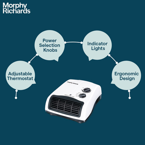 Morphy Richards Orbit 2000W PTC Room Heater (White) | Portable & Energy Efficient Heater - 290036 Morphy Richards Orbit 2000W PTC Room Heater (White) | Portable & Energy Efficient Heater - 290036