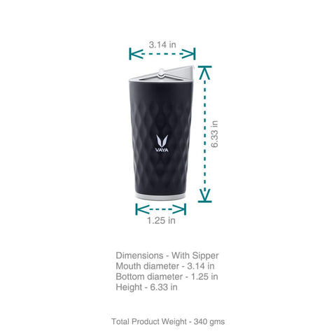 VAYA DRYNK Stainless Steel Water Bottle for Kids, 350ml Vacuum Insulated Flask Sipper Water Bottle with Magnetic Latch Lid, Hot and Cold Kids Water Bottle for Boys, Leakproof Bottle,Black VAYA DRYNK Stainless Steel Water Bottle for Kids, 350ml Vacuum Insulated Flask Sipper Water Bottle with Magnetic Latch Lid, Hot and Cold Kids Water Bottle for Boys, Leakproof Bottle,Black