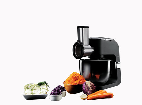 Hafele 1300W Viola Pro, Kitchen Machine With 6.5L Mixing Bowl, 3 Mixing Attachments, Vegetable Slicer (4 Attachments), Black