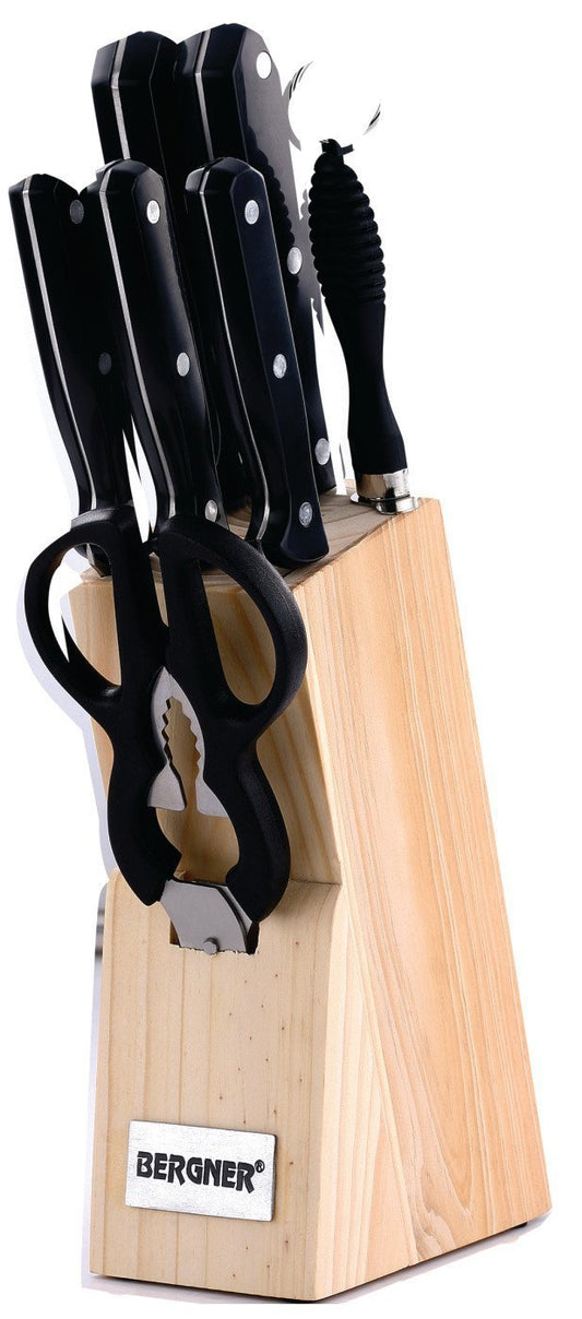 Bergner Shark Knife Set, 8-Pieces | Premium Stainless Steel Kitchen Knives