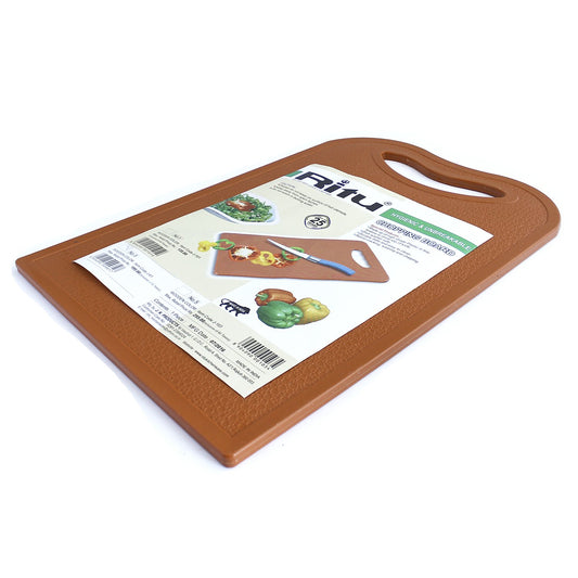 Ritu J-61 No. 3 Plastic Chopping Board (Brown) | Durable & Lightweight Kitchen Cutting Board