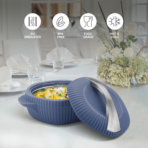 MILTON Oyster 2000 PU Insulated Casserole, 1910 ml, Royal Blue, BPA Free, Food Grade, Hot and Cold, Easy to Carry, Easy to Store, Chapati, Roti, Curd Maker MILTON Oyster 2000 PU Insulated Casserole, 1910 ml, Royal Blue, BPA Free, Food Grade, Hot and Cold, Easy to Carry, Easy to Store, Chapati, Roti, Curd Maker