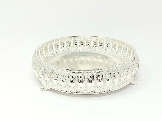 German Silver Tray for Your Beautiful Dining Set with Traditional Design (Round Silver Tray)