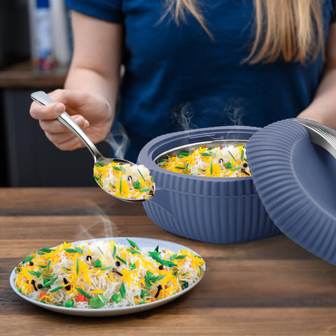 MILTON Oyster 1000 PU Insulated Casserole, 860 ml, Royal Blue, BPA Free, Food Grade, Hot and Cold, Easy to Carry, Easy to Store, Chapati, Roti, Curd Maker MILTON Oyster 1000 PU Insulated Casserole, 860 ml, Royal Blue, BPA Free, Food Grade, Hot and Cold, Easy to Carry, Easy to Store, Chapati, Roti, Curd Maker