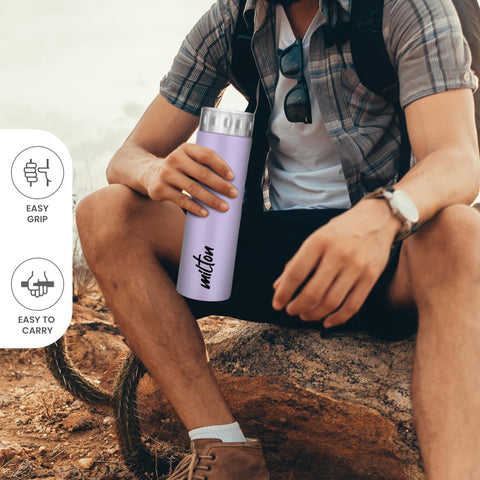 MILTON Stream 750 Stainless Steel Water Bottle, 760 ml, Purple | Single walled | Leak Proof | Easy Grip | Easy to Carry | Gym Bottle | Home | Kitchen | Hiking | Treking Bottle | Travel Bottle MILTON Stream 750 Stainless Steel Water Bottle, 760 ml, Purple | Single walled | Leak Proof | Easy Grip | Easy to Carry | Gym Bottle | Home | Kitchen | Hiking | Treking Bottle | Travel Bottle