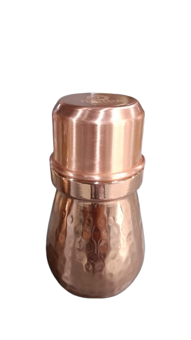 Divine Copper Bottle BR Pooja Pot – Pure Copper Sacred Water Container for Rituals