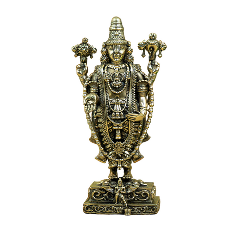 Brass Tirupati Balaji Idol with Garuda Base – Divine Home Decor & Puja Idol Brass Tirupati Balaji Idol with Garuda Base – Divine Home Decor & Puja Idol