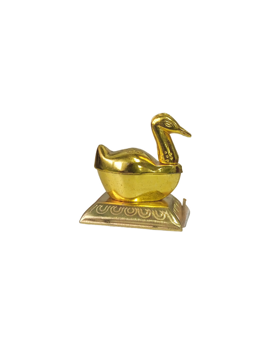Golden Meta, Duck, Swan, Sindoor box, Golden Metal Duck