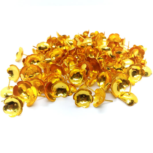 Gold Plated 108 Flower Set | Traditional Puja Flowers for Temples, Lakshmi Puja & Festivals