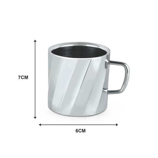 SEMORA Refresh Mug Wave Plain – Double Wall Stainless Steel Coffee Mug (Pack of 1)