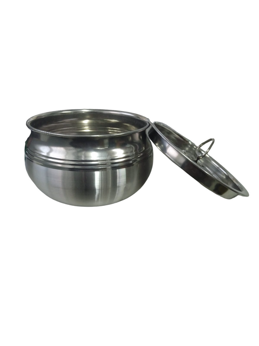 SS Candy Pot | Bowl with Lid (Strong and Durable) Stainless Steel Storage Bowl