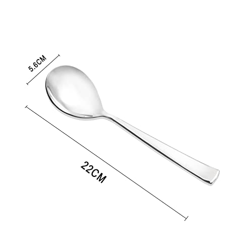 Sorabh SRS Stainless Steel Serving Spoon Plain for Home and Kitchen 12 Pcs