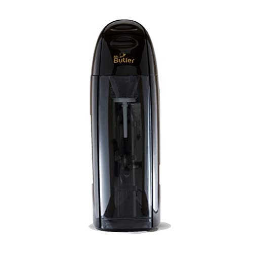Mr. Butler Italia Soda Maker Black – Home Soda Maker with Single Cylinder Pack for Sparkling Water