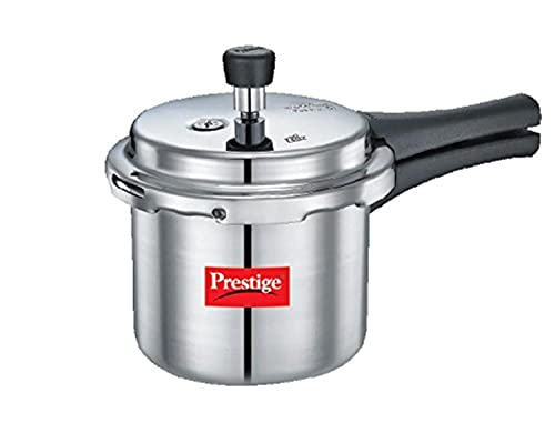 Prestige Popular Hard Anodized Aluminium Pressure Cooker, 2 Litres, White