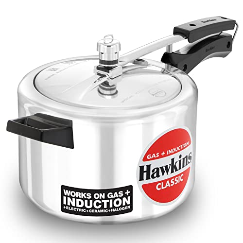 Hawkins Contura Stainless Steel Pressure Cooker for Induction, GAS and Electric Stoves (1.5 liter), Silver (SSC15)