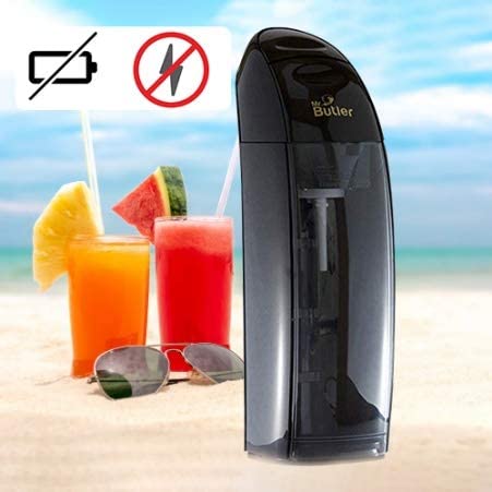 Mr. Butler Italia Soda Maker Black – Home Soda Maker with Single Cylinder Pack for Sparkling Water Mr. Butler Italia Soda Maker Black – Home Soda Maker with Single Cylinder Pack for Sparkling Water