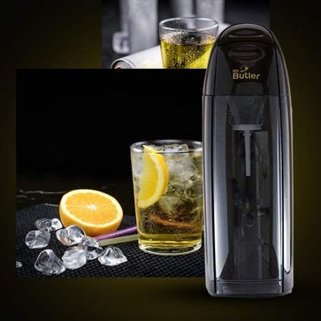 Mr. Butler Italia Soda Maker Black – Home Soda Maker with Single Cylinder Pack for Sparkling Water Mr. Butler Italia Soda Maker Black – Home Soda Maker with Single Cylinder Pack for Sparkling Water
