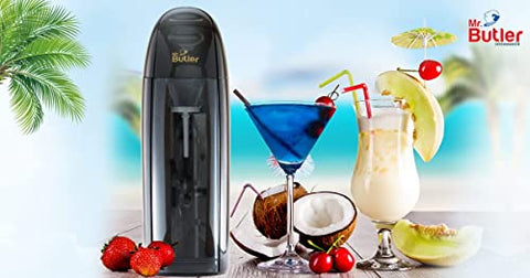 Mr. Butler Italia Soda Maker Black – Home Soda Maker with Single Cylinder Pack for Sparkling Water Mr. Butler Italia Soda Maker Black – Home Soda Maker with Single Cylinder Pack for Sparkling Water