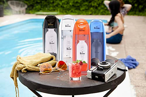 Mr. Butler Italia Soda Maker Black – Home Soda Maker with Single Cylinder Pack for Sparkling Water Mr. Butler Italia Soda Maker Black – Home Soda Maker with Single Cylinder Pack for Sparkling Water