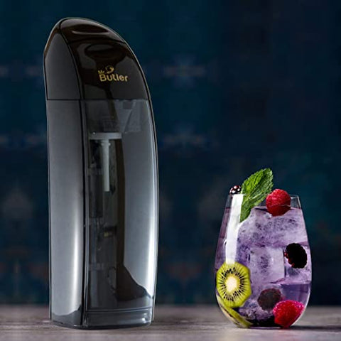 Mr. Butler Italia Soda Maker Black – Home Soda Maker with Single Cylinder Pack for Sparkling Water Mr. Butler Italia Soda Maker Black – Home Soda Maker with Single Cylinder Pack for Sparkling Water