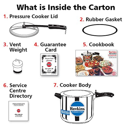 Hawkins D40 Pressure Cooker, 10 Litre, Silver – Extra Large Capacity Cooker for Commercial & Bulk Cooking Hawkins D40 Pressure Cooker, 10 Litre, Silver – Extra Large Capacity Cooker for Commercial & Bulk Cooking