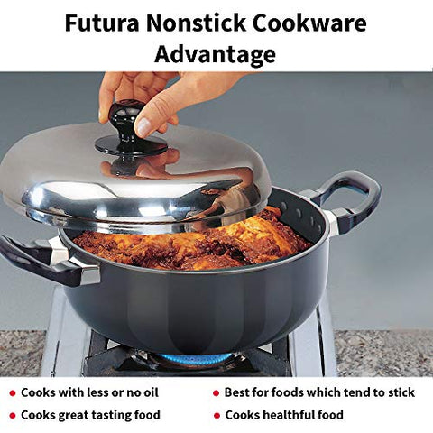 Futura Non Stick 9-Inch All Purpose Frying Pan with Stainless Steel Lid, 3.0-Liter Futura Non Stick 9-Inch All Purpose Frying Pan with Stainless Steel Lid, 3.0-Liter