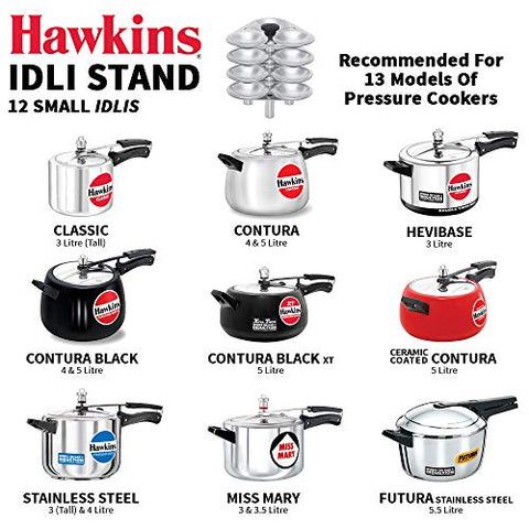 Hawkins Mini  Idli Stand for Pressure Cooker, 3-Liter, Small, Metallic Hawkins Mini  Idli Stand for Pressure Cooker, 3-Liter, Small, Metallic