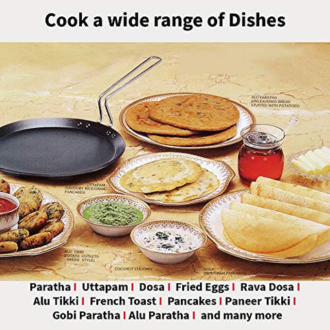 Futura Non-Stick Flat Tava Griddle, 30 cm, Black – Premium Tawa for Perfect Rotis, Dosas & Pancakes Futura Non-Stick Flat Tava Griddle, 30 cm, Black – Premium Tawa for Perfect Rotis, Dosas & Pancakes