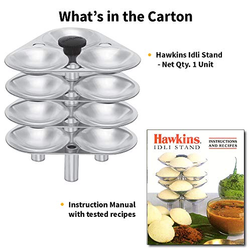 Hawkins Mini  Idli Stand for Pressure Cooker, 3-Liter, Small, Metallic