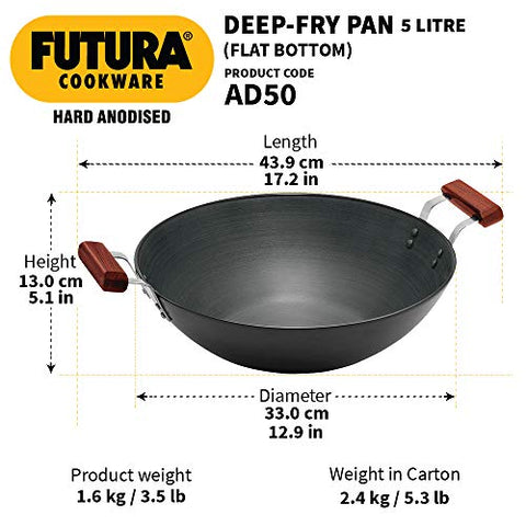 Futura Hard Anodised Deep-Fry Pan, 33cm AD50