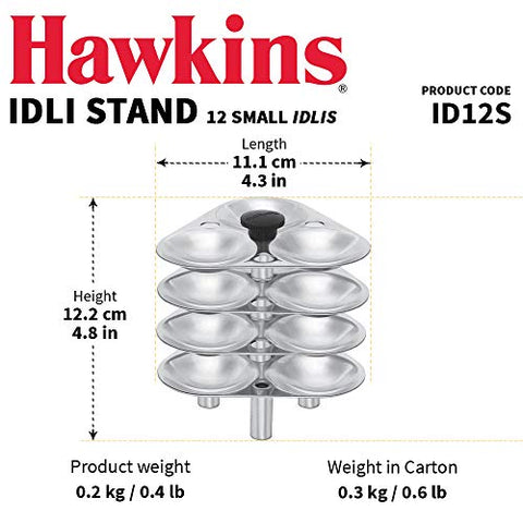 Hawkins Mini  Idli Stand for Pressure Cooker, 3-Liter, Small, Metallic Hawkins Mini  Idli Stand for Pressure Cooker, 3-Liter, Small, Metallic
