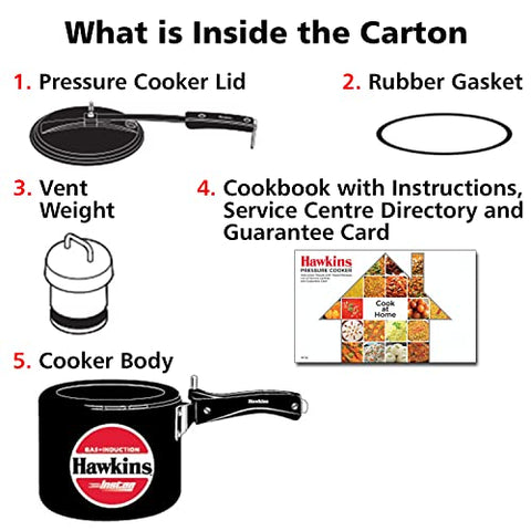 Hawkins 3 Litre Instaa Pressure Cooker, Induction Inner Lid Cooker, Tall Body Hard Anodised Cooker, Best Black Cooker, Black (IIH3T) Hawkins 3 Litre Instaa Pressure Cooker, Induction Inner Lid Cooker, Tall Body Hard Anodised Cooker, Best Black Cooker, Black (IIH3T)