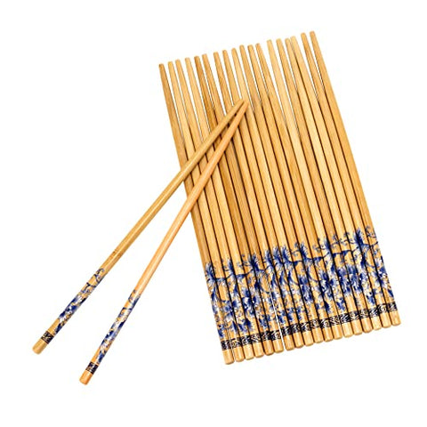 10 Pairs Natural Wooden Reusable Chopsticks for Sushi, Noodles, Fried Rice (24 cm, Brown) (Wooden Chopstick - Pair 10) 10 Pairs Natural Wooden Reusable Chopsticks for Sushi, Noodles, Fried Rice (24 cm, Brown) (Wooden Chopstick - Pair 10)