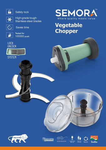 SEMORA Vegetable Chopper 900ml, Manual Hand-Press Vegetable Chopper Mixer Cutter to Cut Onion, Salad, Tomato, Potato SEMORA Vegetable Chopper 900ml, Manual Hand-Press Vegetable Chopper Mixer Cutter to Cut Onion, Salad, Tomato, Potato