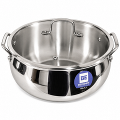 Bergner BE Essentials Tri-Ply Stainless Steel Rice Handi  28cm with Lid Handle & Knob | BGIN-6304