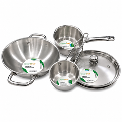Green Chef 6861 Smart Set Triply Cookware Combo – 4-Piece Kitchen Set