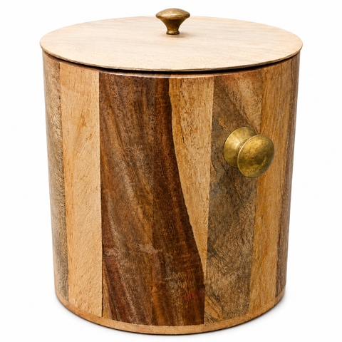 SSM WOODEN ICE BUCKET ENAMIL