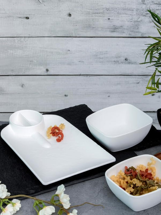 SW (White) Spade Platter 12x7.5 Inch – Elegant Ceramic Serving Tray