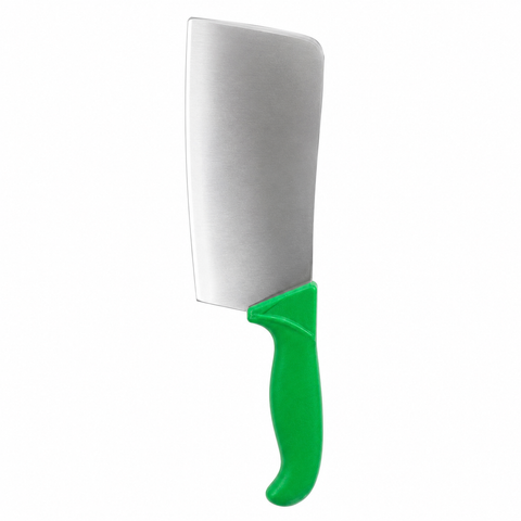 Cartini Cleaver Knife (Green) | Chopping and Splitting Bones Efficiently | Chaku for Home, Kitchen and Professional Chef Use | Ss Butcher Blade | Ergonomic Handle